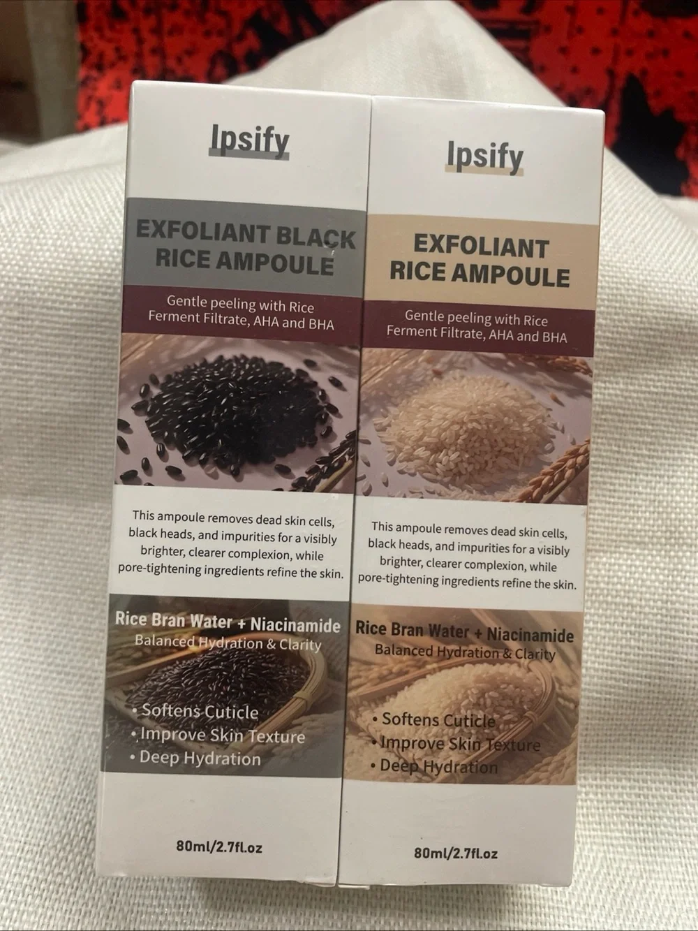 Black Rice & Rice Exfoliant Ampoule 2-pack Gentle Skin Peel Ipsify 08/2028